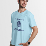 Produktbild Ringer T-Shirt Uruguay Logo, skyblue