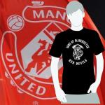 T-Shirt Sons of Manchester red devils schwarz 
